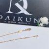 Custom Jewelry Van Cleef & Arpels Sweet Alhambra bracelet in 18K Rose gold Rhodonite Bracelet