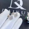 Custom Jewelry Van Cleef & Arpels Sweet Alhambra Earrings in 18K White Gold and Diamond VCARO85500