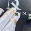 Custom Jewelry Van Cleef & Arpels Sweet Alhambra Pendant Yellow Gold With Malachite