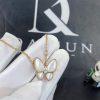 Custom Jewelry Van Cleef & Arpels Two Butterfly pendant in 18K Rose gold, Diamond and Mother-of-pearl VCARO8FO00