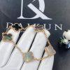 Custom Jewelry Van Cleef & Arpels Vintage Alhambra Bracelet 5 Motifs Grey Mother of Pearl in 18K Rose Gold