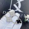 Custom Jewelry Van Cleef & Arpels Vintage Alhambra Bracelet, 5 motifs in 18K White gold and Diamond, Onyx VCARP2R900