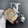 Custom Watches Patek Philippe Nautilus 5711R-001 18K Rose Gold 40mm Brown Gradient Dial and Leather Strap