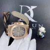 Custom Watches Patek Philippe Nautilus 5711R-001 18K Rose Gold 40mm Brown Gradient Dial and Leather Strap