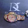 Custom Watches Rolex Cosmograph Daytona Rainbow Rose Gold Pave Diamonds 116595rbow-0002