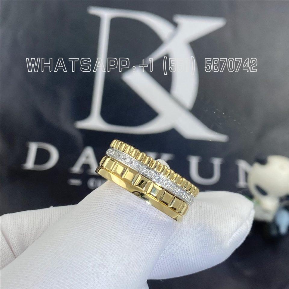 Custom Jewelry Boucheron Quatre Radiant Edition Small Ring 18k Yellow Gold and Diamonds JRG02487
