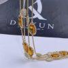 Custom Jewelry Boucheron Serpent Bohème Long Necklace 16 Motifs 18K yellow gold and Citrine -102cm