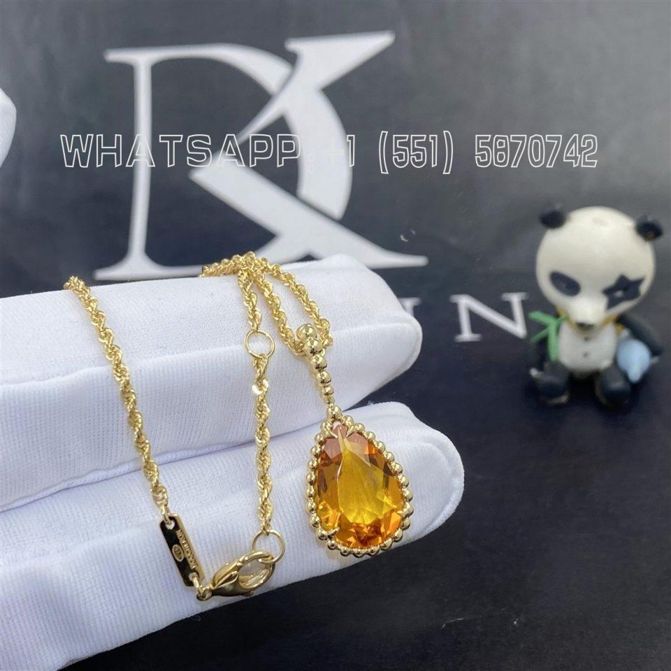 Custom Jewelry Boucheron Serpent Bohème Pendant M Motif 18K yellow gold and Citrine