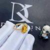 Custom Jewelry Boucheron Serpent Bohème Ring S Motif in 18K Yellow Gold and Citrins