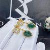 Custom Jewelry Boucheron Serpent Bohème Single Stud Earring S and Xs Motifs Malachite in 18K Yellow Gold