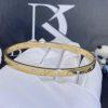Custom Jewelry Bulgari 18k Rose Gold Bangle Bracelet Set with 12 Diamonds 354024 – YG