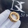 Custom Jewelry Bulgari B.zero1 Rock two-band ring with studded spiral and black ceramic 357986
