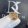Custom Jewelry Bulgari Serpenti Viper two-coil 18k rose gold ring, set with demi-pavé diamonds 357869