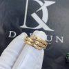 Custom Jewelry Bulgari Serpenti Viper two-coil 18k rose gold ring, set with demi-pavé diamonds 357869