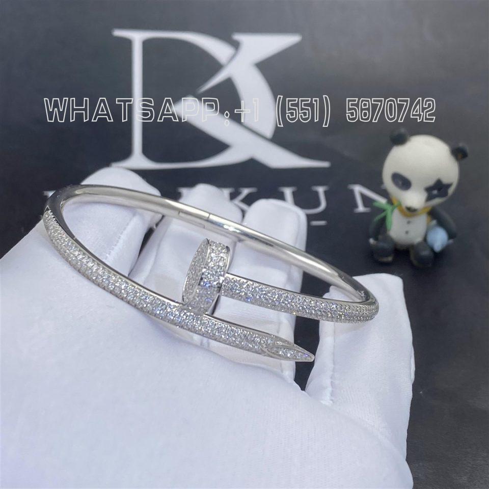 Custom Jewelry Cartier Juste un Clou Bracelet 18K White Gold and Diamonds N6707317