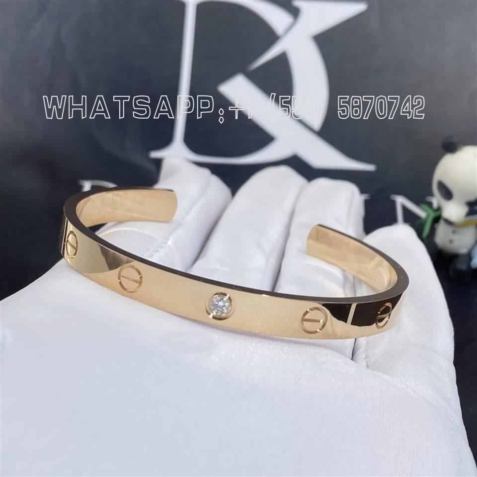 Custom Jewelry Cartier Love Bracelet 1 Diamond 18K Rose Gold B6029917-RG