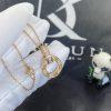 Custom Jewelry Cartier Love Necklace 18K Rose Gold and Diamond-paved B7224528