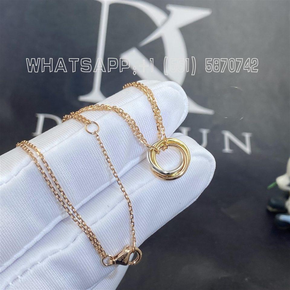 Custom Jewelry Cartier Trinity Necklace White Gold, Yellow Gold, Rose Gold B7218200