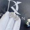 Custom Jewelry Chanel Bouton De CamÉlia Earrings 18k White Gold, Diamonds J12072