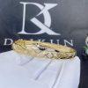 Custom Jewelry Chanel Coco Crush Bracelet Quilted Motif in 18k Yellow Gold and Diamonds J11140