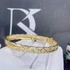 Custom Jewelry Chanel Coco Crush Bracelet Quilted Motif in 18k Yellow Gold and Diamonds J11140
