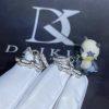 Custom Jewelry Chanel Ruban Earrings 18k White Gold and Diamonds J11143