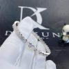 Custom Jewelry Chaumet Paris Bee My Love half pavé diamond bracelet in white gold 083436