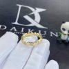 Custom Jewelry Chaumet Paris Bee My Love Half Pavé Diamond Ring in Yellow Gold 4mm