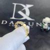 Custom Jewelry Chaumet Paris Bee My Love Half Pavé Diamond Ring in Yellow Gold 4mm