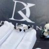 Custom Jewelry Marli Cleo Diamond Huggie Earrings In White Gold Black Onyx CLEO-E20