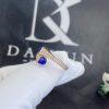Custom Jewelry Marli Cleo Diamond Slim Ring In Rose Gold Lapis Lazuli CLEO-R1