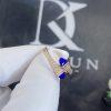 Custom Jewelry Marli Cleo Diamond Slim Ring In Rose Gold Lapis Lazuli CLEO-R1