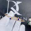 Custom Jewelry Marli Cleo Diamond Slim Slip-On Bracelet In Rose Gold Lapis Lazuli CLEO-B1