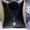 Custom Jewelry Messika Lucky Move Arrow Necklace in 18K White Gold and Diamond Necklace 10113-WG