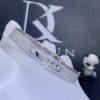 Custom Jewelry Messika Move Joaillerie Pavé Bangle in 18K White Gold and Diamond Bracelet 04699-WG