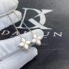 Custom Jewelry Roberto Coin Princess Flower 18K White Gold Earrings -Width 15mm -Height 53 mm