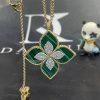 Custom Jewelry Roberto coin Princess Flower Collection Pendant 18K Yellow Gold Large Version ADV888CL1838 -Width 34 mm