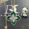Custom Jewelry Roberto coin Princess Flower Collection Pendant 18K Yellow Gold Large Version ADV888CL1838 -Width 34 mm