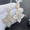 Custom Jewelry Roberto Coin Princess Flower pendants in 18k rose gold with mother of pearl and diamonds ADV888EA1838 -width 25mm