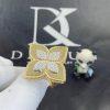 Custom Jewelry Roberto Coin Ring Anello Madreperla Princess Flower 18K Yellow Gold