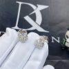 Custom Jewelry Van Cleef & Arpels Fleurette earstuds Diamonds large model 9.5mm