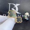 Custom Jewelry Van Cleef & Arpels Magic Alhambra Between the Finger ring Mother-of-pearl and Onyx VCARN05700 -Yellow gold