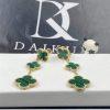 Custom Jewelry Van Cleef & Arpels Magic Alhambra earrings 3 motifs Malachite VCARO2AG00