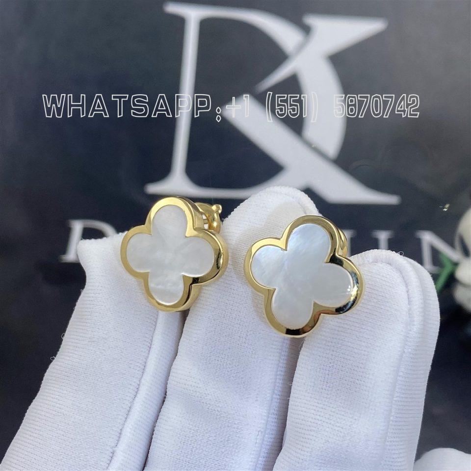 Custom Jewelry Van Cleef & Arpels Pure Alhambra earstuds Mother-of-pearl VCARA38800