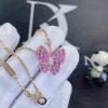Custom Jewelry Van Cleef & Arpels Two Butterfly pendant Sapphire VCARO3M200