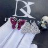 Custom Jewelry Van Cleef & Arpels Butterfly Two Flying Butterfly between the finger ring Mystery-Set Ruby VCARF27100