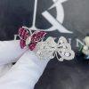Custom Jewelry Van Cleef & Arpels Butterfly Two Flying Butterfly between the finger ring Mystery-Set Ruby VCARF27100