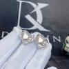 Custom Jewelry Van Cleef & Arpels Vintage Alhambra guilloché white gold Earrings VCARP9XF00