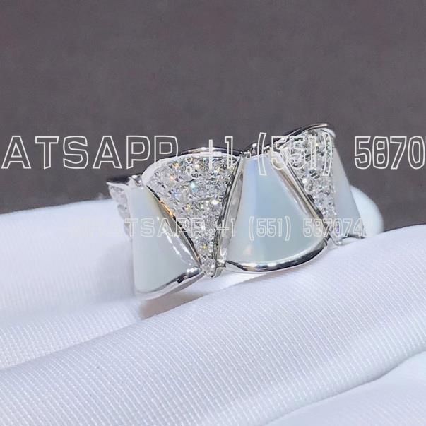 Bulgari Divas’ Dream Ring 18K White gold, Diamond and mother-of-pearl Ring 857079