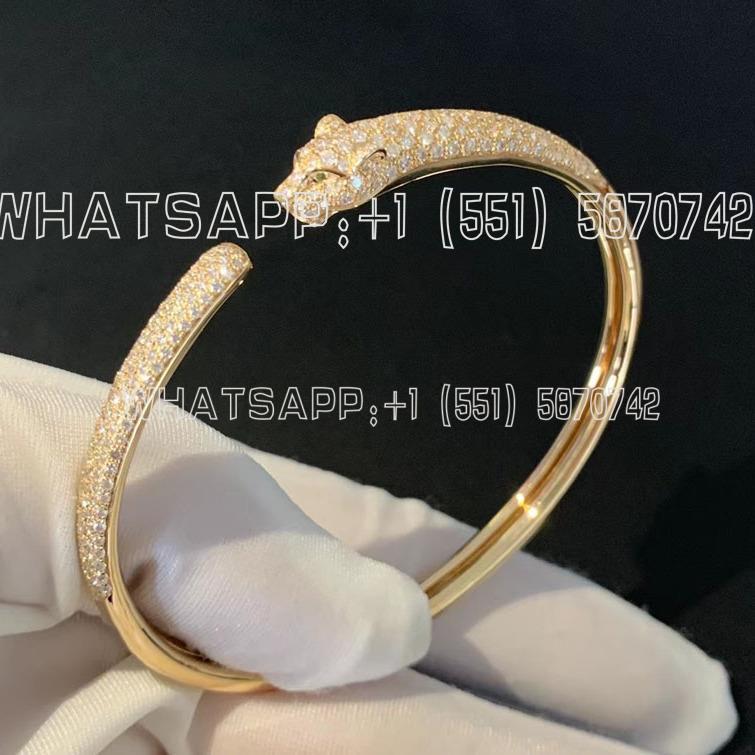 Cartier Panthère De Cartier Bracelet 18K Rose Gold and Pave Diamonds N6718117